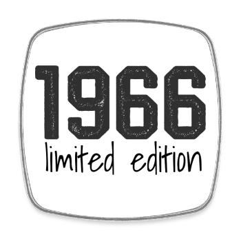 1966 Limited Edition Retro Geburtstag Jahrgang Des - Viereckiger Kühlschrankmagnet - Weiß - Vorne