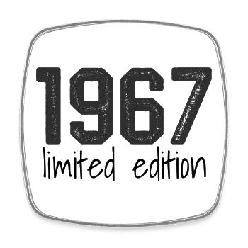 1967 Limited Edition Retro Geburtstag Jahrgang Des - Viereckiger Kühlschrankmagnet - Weiß - Vorne