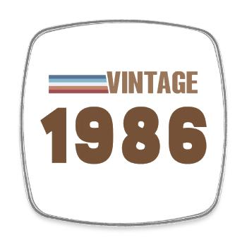 40 Jahre 1986 Handgeschriebenes Drehbuch-T-Shirt - Viereckiger Kühlschrankmagnet - Weiß - Vorne