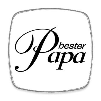 Bester Papa! - Viereckiger Kühlschrankmagnet - Weiß - Vorne