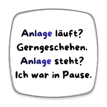Instandhaltung T-Shirt Lustiges Geschenk Handwerk! - Viereckiger Kühlschrankmagnet - Weiß - Vorne