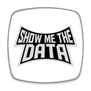Show Me The Data Lustig Nerd Analyst Sarkastisch - Viereckiger Kühlschrankmagnet - Weiß - Vorne