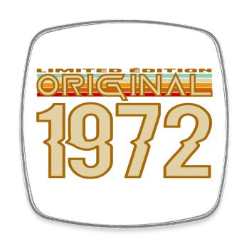 Logo Retro 1972 Original - Square fridge magnet - white - Front