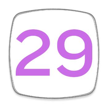 29 - Square fridge magnet - white - Front