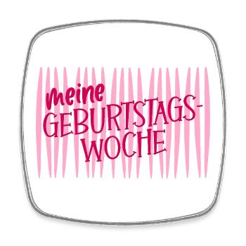 GEBURTSTAGSWOCHEN GEBURTSTAG - Viereckiger Kühlschrankmagnet - Weiß - Vorne