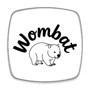 Wombat - Square fridge magnet - white - Front