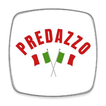 Drapeaux italiens de Predazzo - Magnet carré - blanc - Devant