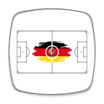 Germany Pitch - Square fridge magnet - white - Front
