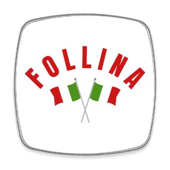 Emblème des drapeaux croisés de Follina - Magnet carré - blanc - Devant