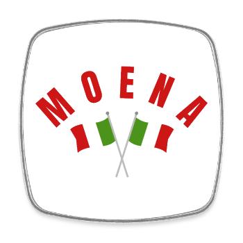 Modena Italian Flags  - Square fridge magnet - white - Front