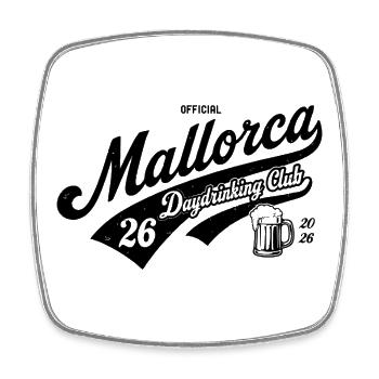 Club de bûre de jour Malle 2026 2026 - Magnet carré - blanc - Devant