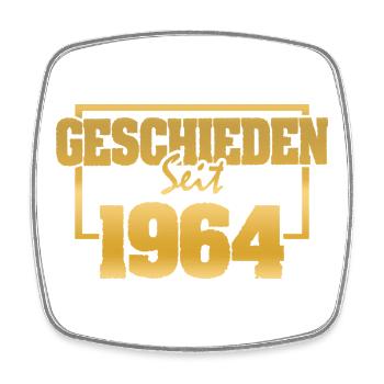 1964 - Viereckiger Kühlschrankmagnet - Weiß - Vorne