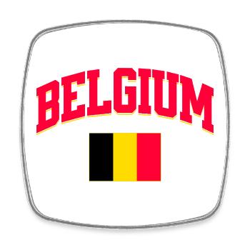 Belgium Football Lover Retro Sports Design - Viereckiger Kühlschrankmagnet - Weiß - Vorne