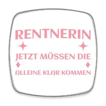 Rentnerin 2027 Abschied Kollegin Lustig - Viereckiger Kühlschrankmagnet - Weiß - Vorne
