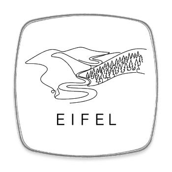 Eifel Hiking Nature Mountains Forest Landscape Eifel - Square fridge magnet - white - Front