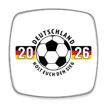 Fußball | Holt euch den Sieg | Deutschland 2026 - Viereckiger Kühlschrankmagnet - Weiß - Vorne