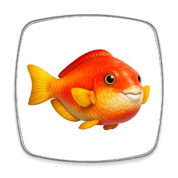 Pop Art des poissons rouges ardents - Magnet carré - blanc - Devant