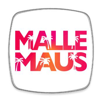 Malle Maus - Funny Mallorca Outfit - Square fridge magnet - white - Front