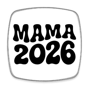 Mama 2026 - Viereckiger Kühlschrankmagnet - Weiß - Vorne