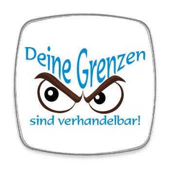 Deine Grenzen sind verhandelbar - Viereckiger Kühlschrankmagnet - Weiß - Vorne