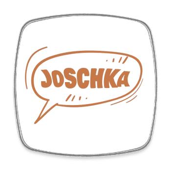 Joschka als Vorname - Viereckiger Kühlschrankmagnet - Weiß - Vorne