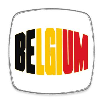 Belgium Football Shirt, Belgian Fan Design - Square fridge magnet - white - Front