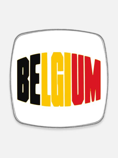 Maillot de football belge, design des supporters belges - Magnet carré - blanc