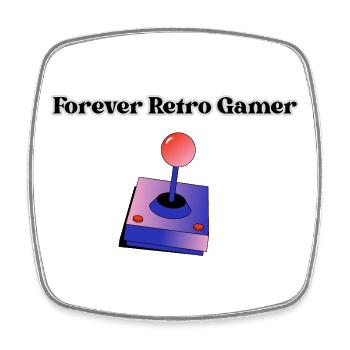 Éternellement Rétro Gamer - Magnet carré - blanc - Devant