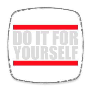 Do It For Yourself Inspirierend Selbstliebe Zitat - Viereckiger Kühlschrankmagnet - Weiß - Vorne