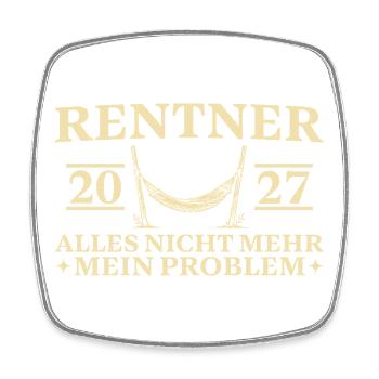 Rentner 2027 Nicht mehr mein Problem Hängematte - Viereckiger Kühlschrankmagnet - Weiß - Vorne