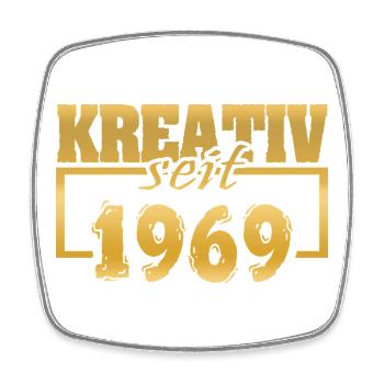 1969 - Viereckiger Kühlschrankmagnet - Weiß - Vorne