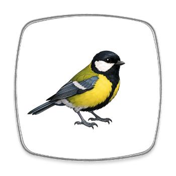 Great - Square fridge magnet - white - Front