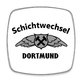 Hammerflügel Dortmund Wappen Emblem - Viereckiger Kühlschrankmagnet - Weiß - Vorne