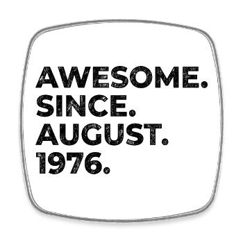 Awesome since August 1976 Geburtstag Geschenk - Viereckiger Kühlschrankmagnet - Weiß - Vorne