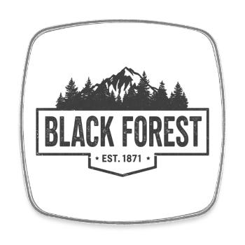 Black Forest Vintage Badge | Black Forest - Square fridge magnet - white - Front