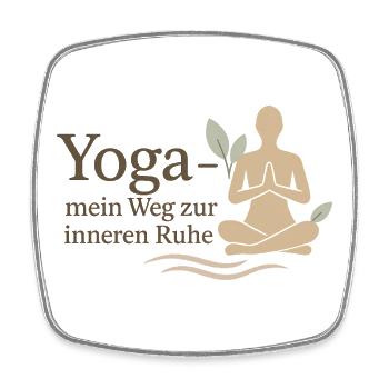 Yoga Weg Zur Inneren Ruhe - Viereckiger Kühlschrankmagnet - Weiß - Vorne