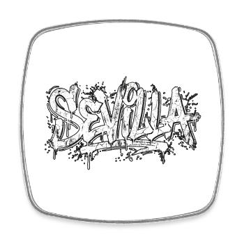 Sevilla Graffiti Hip Hop - Square fridge magnet - white - Front