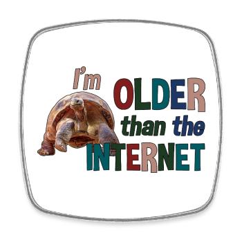 I’m older than the Internet - Schildkröte - Viereckiger Kühlschrankmagnet - Weiß - Vorne