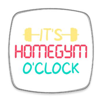 Fitness Fanatics Homegym O ́Clock Calisthenics Gym - Square fridge magnet - white - Front