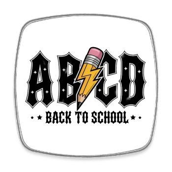 ABCD Back to School Graffiti - Square fridge magnet - white - Front