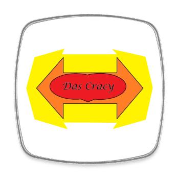 Das Crazy Comic-Arcade Design - Viereckiger Kühlschrankmagnet - Weiß - Vorne