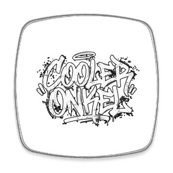 Cool Uncle Handwriting Graffiti - Square fridge magnet - white - Front