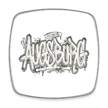 Augsburg Graffiti - Viereckiger Kühlschrankmagnet - Weiß - Vorne