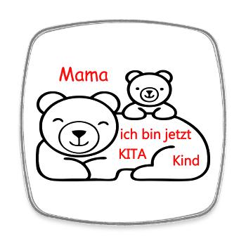 Kita Kind - Viereckiger Kühlschrankmagnet - Weiß - Vorne