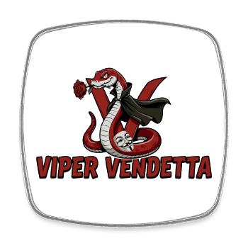 Viper Vendetta Cobra Red - Square fridge magnet - white - Front