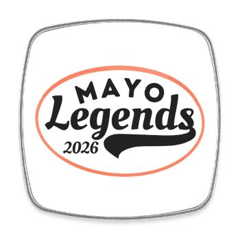 Mayo Legends 2026 - Viereckiger Kühlschrankmagnet - Weiß - Vorne