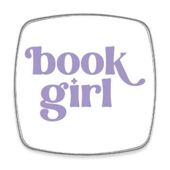Book Girl - Square fridge magnet - white - Front