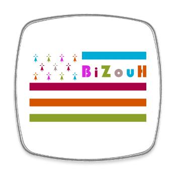 BiZouH - GHD Liesliv - 02 - Square fridge magnet - white - Front