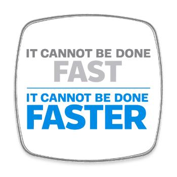 Not done quickly Motif - Square fridge magnet - white - Front