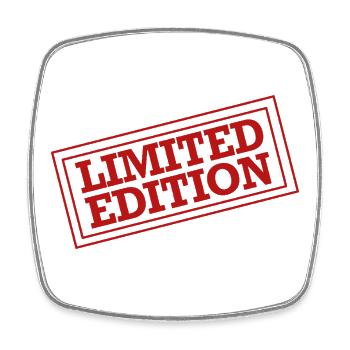 Limited Edition Stempel - Viereckiger Kühlschrankmagnet - Weiß - Vorne